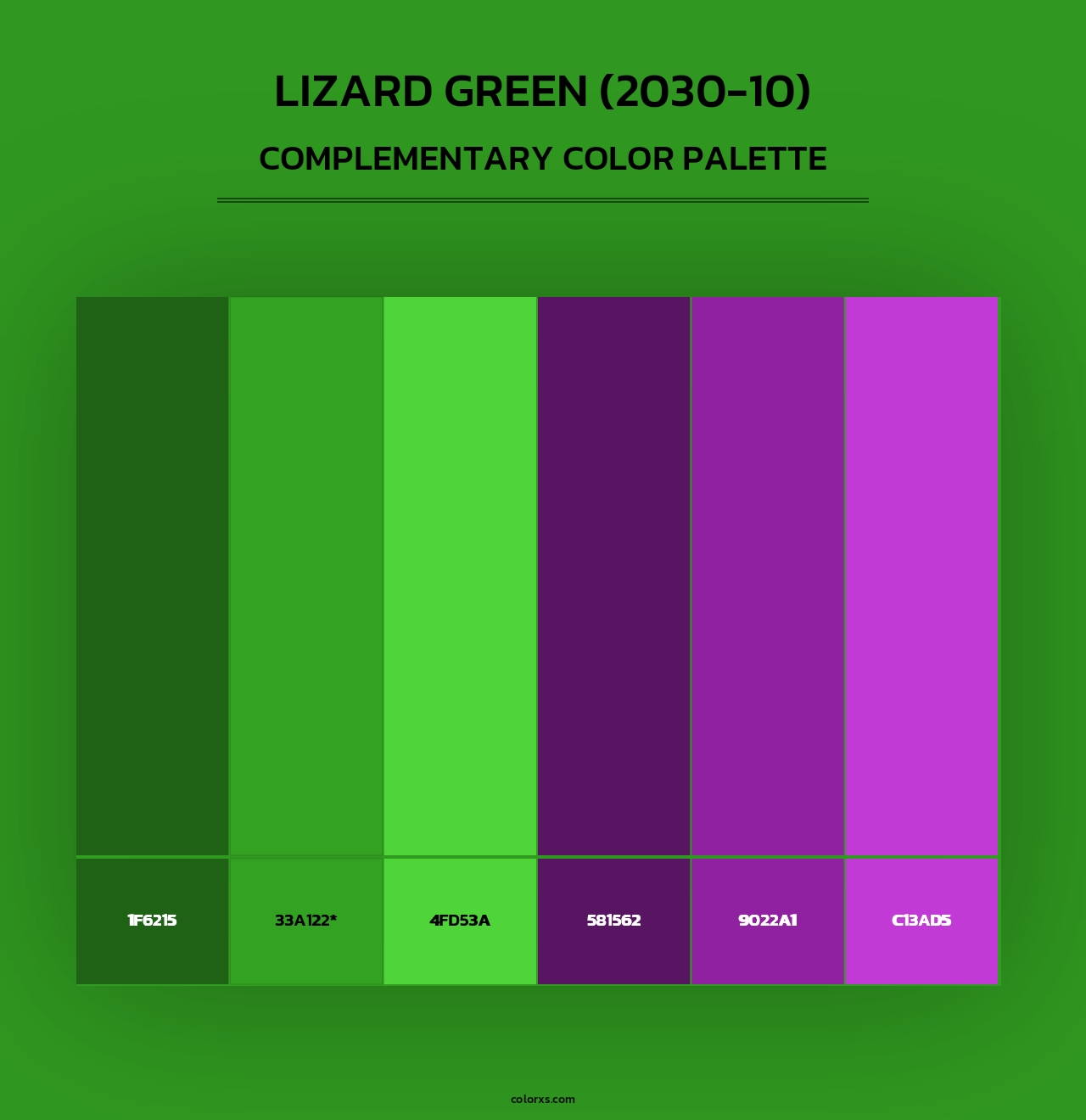 Lizard Green (2030-10) - Complementary Color Palette