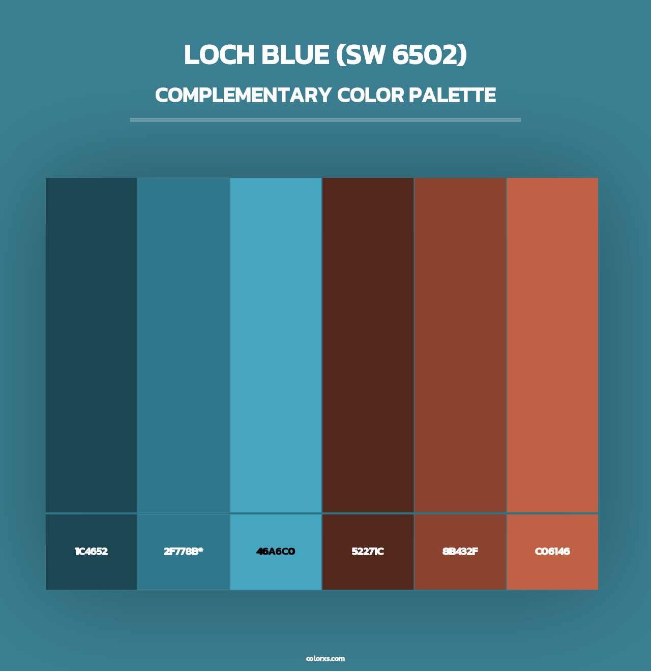Loch Blue (SW 6502) - Complementary Color Palette