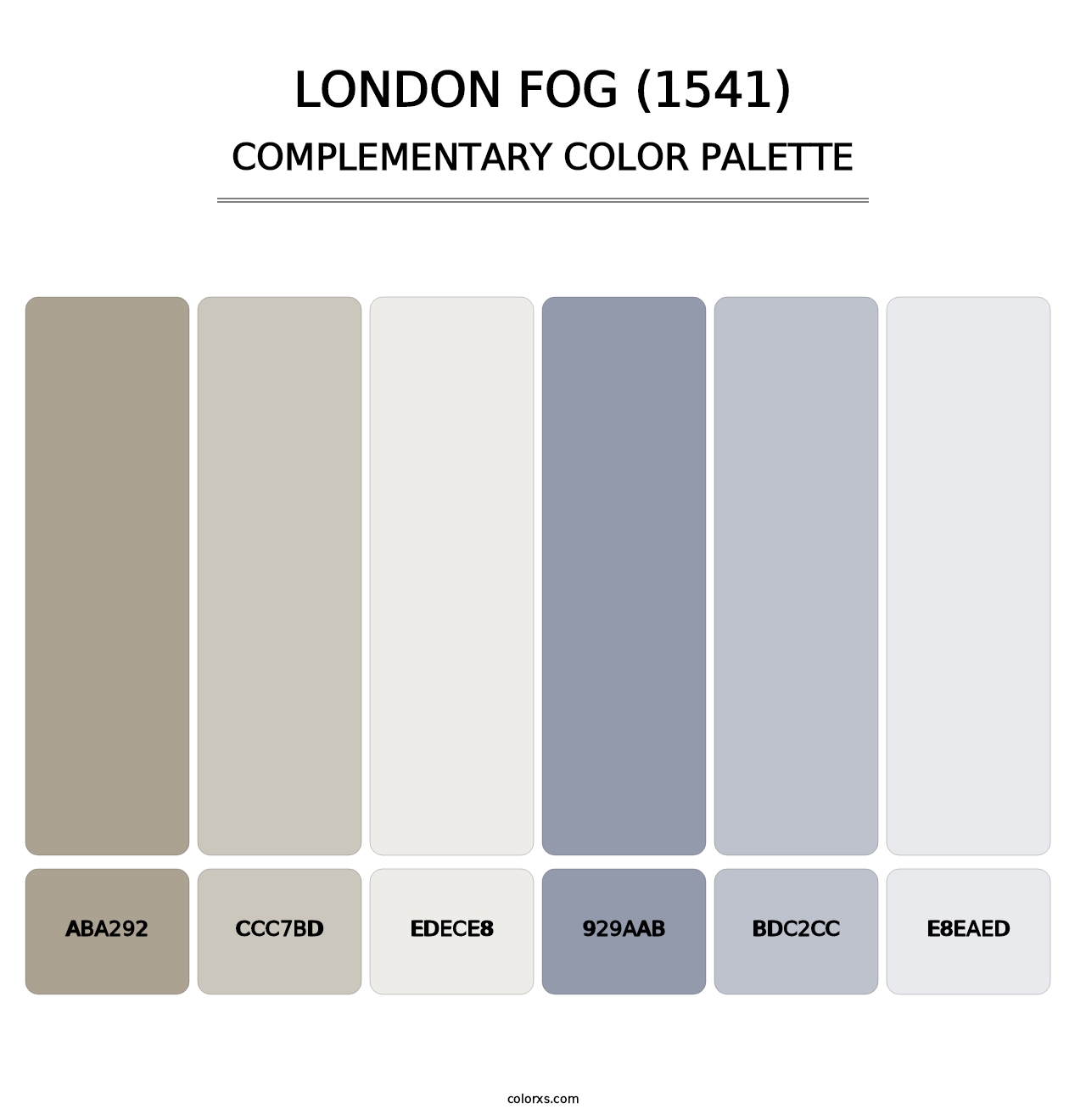 London Fog (1541) - Complementary Color Palette