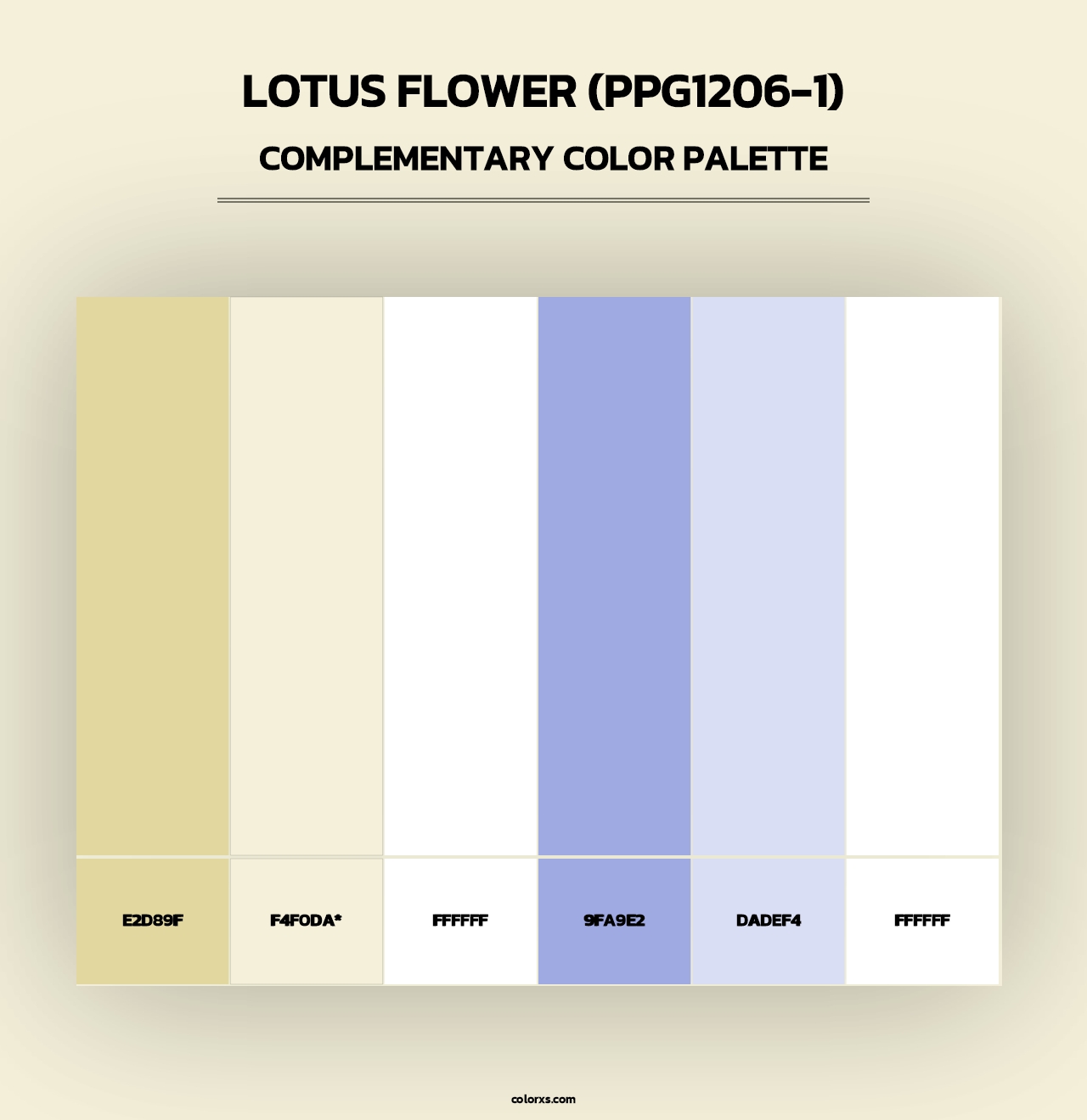 Lotus Flower (PPG1206-1) - Complementary Color Palette