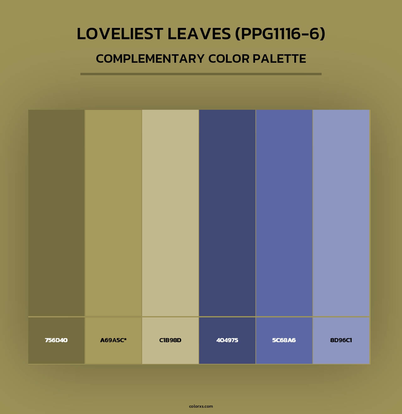 Loveliest Leaves (PPG1116-6) - Complementary Color Palette