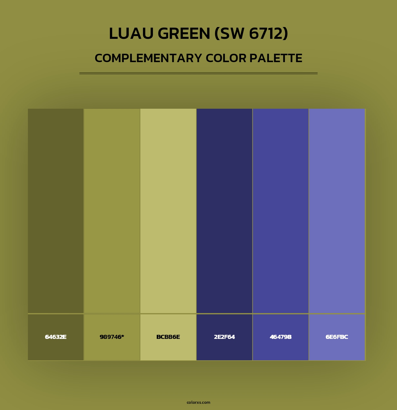 Luau Green (SW 6712) - Complementary Color Palette