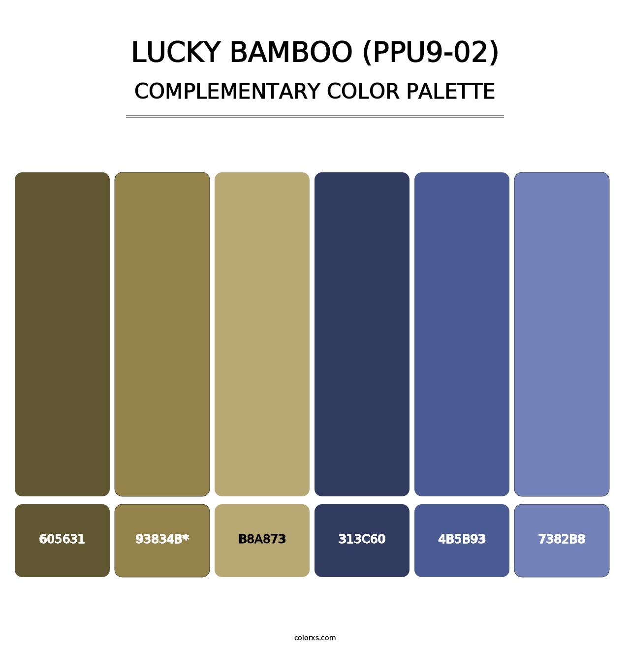 Lucky Bamboo (PPU9-02) - Complementary Color Palette