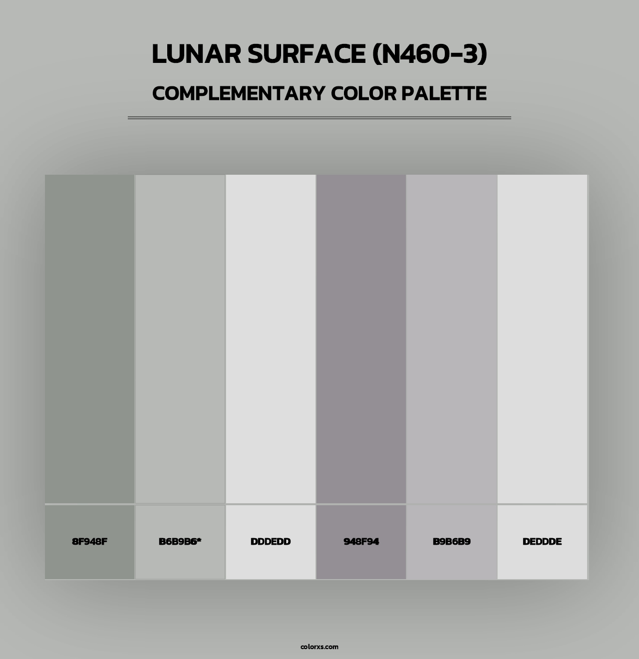 Lunar Surface (N460-3) - Complementary Color Palette