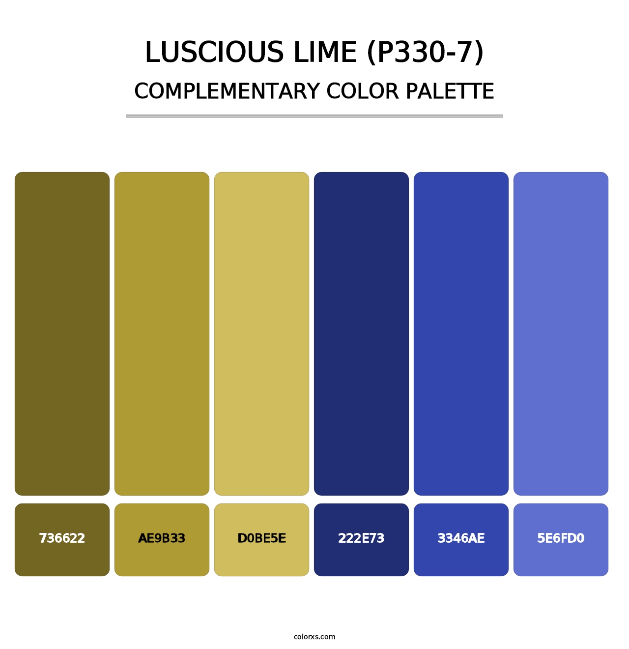 Luscious Lime (P330-7) - Complementary Color Palette
