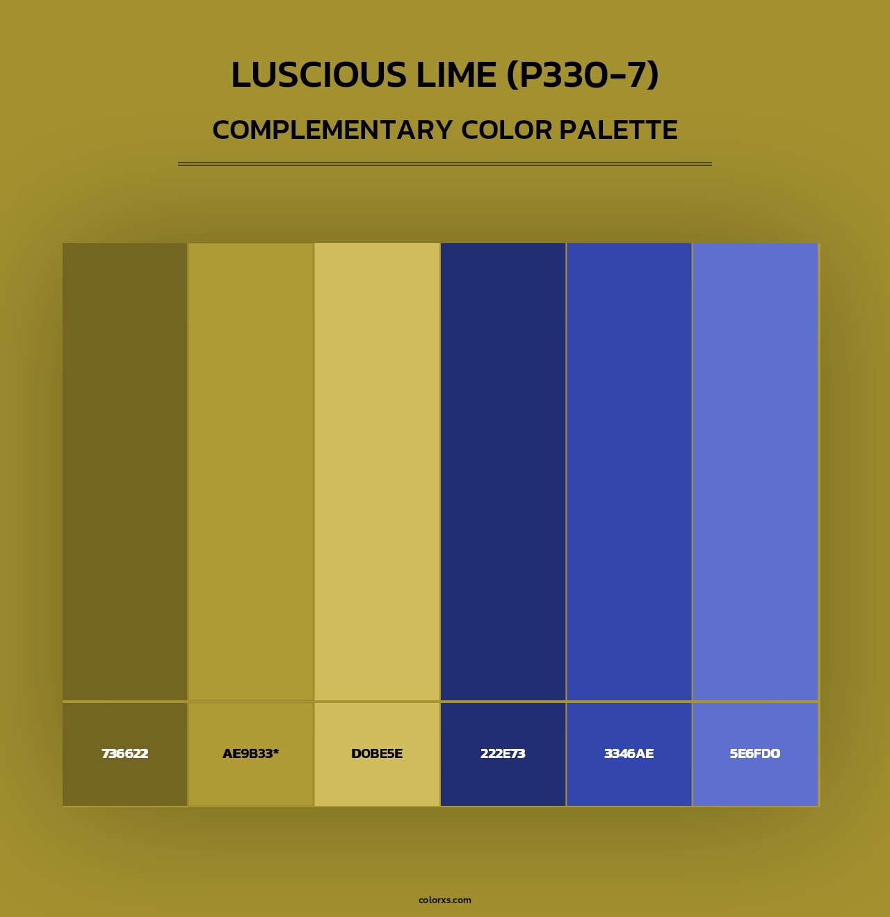 Luscious Lime (P330-7) - Complementary Color Palette