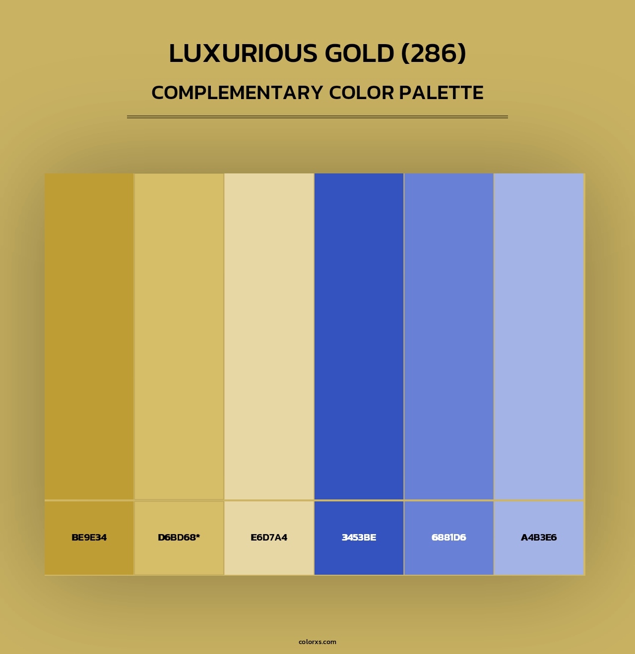 Luxurious Gold (286) - Complementary Color Palette