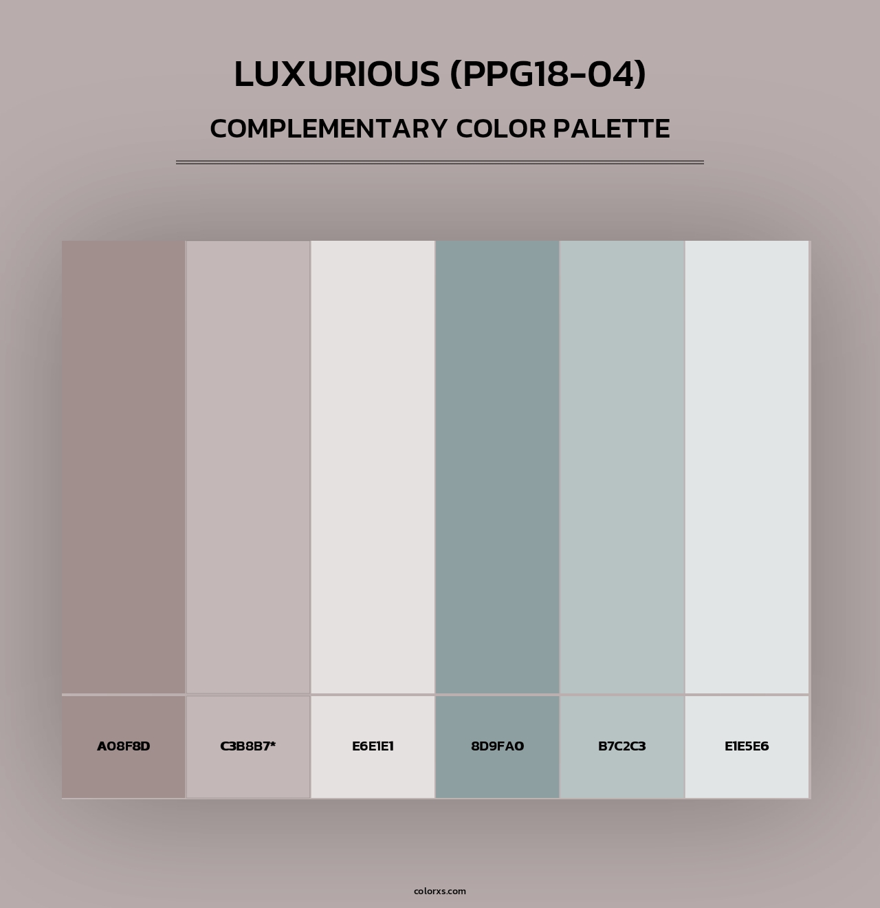 Luxurious (PPG18-04) - Complementary Color Palette
