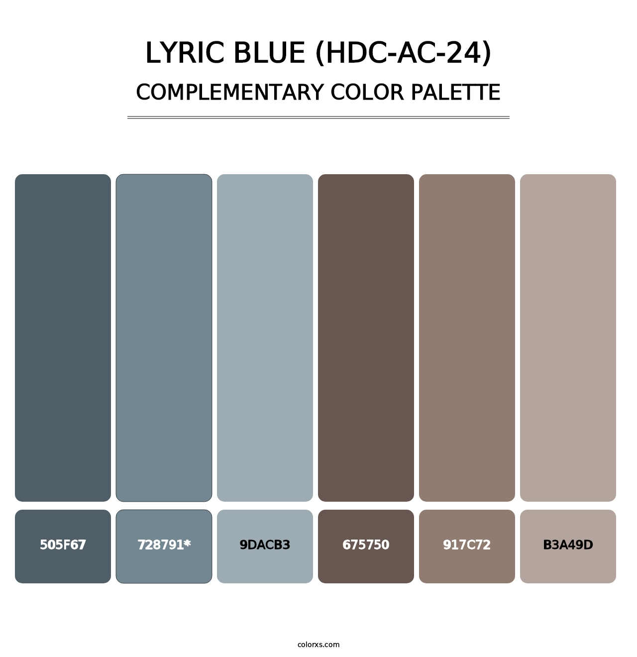 Lyric Blue (HDC-AC-24) - Complementary Color Palette