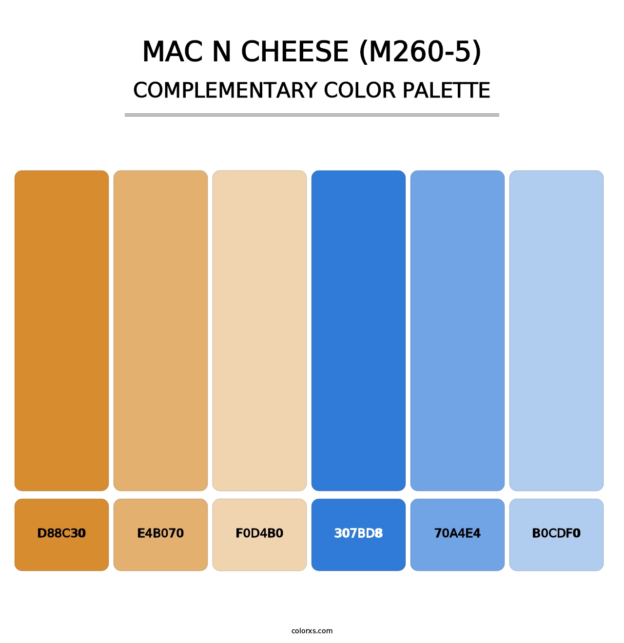 Mac N Cheese (M260-5) - Complementary Color Palette