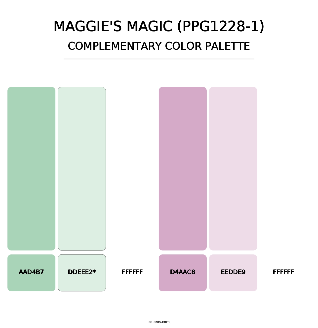 Maggie's Magic (PPG1228-1) - Complementary Color Palette