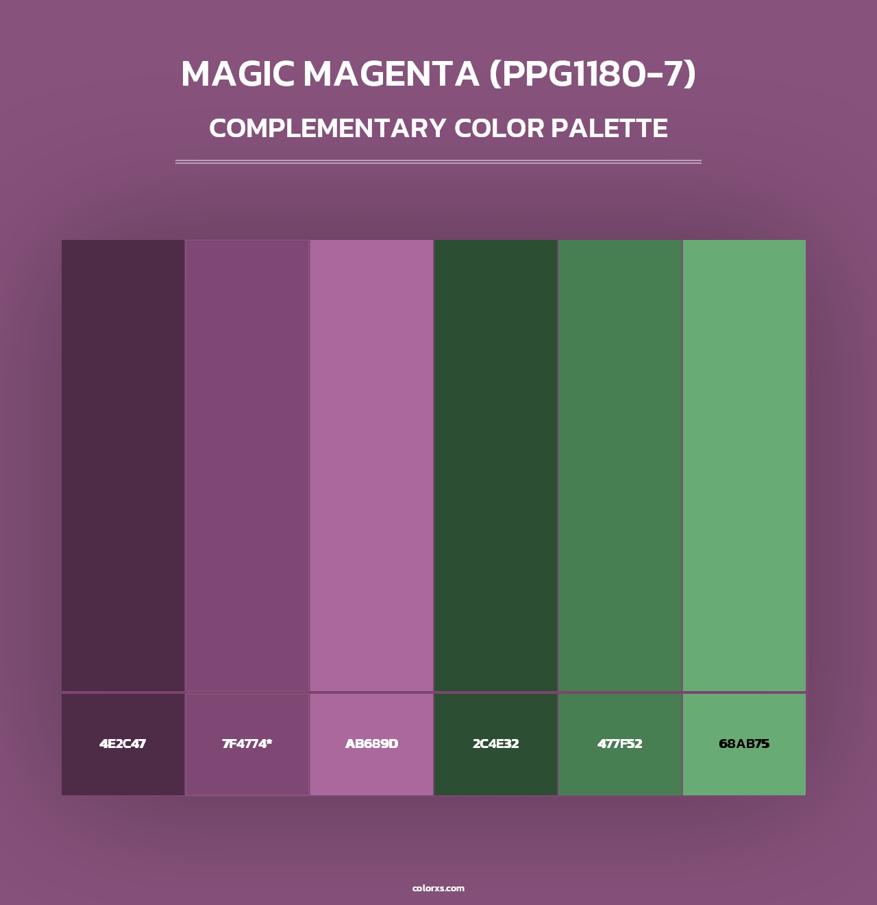 Magic Magenta (PPG1180-7) - Complementary Color Palette