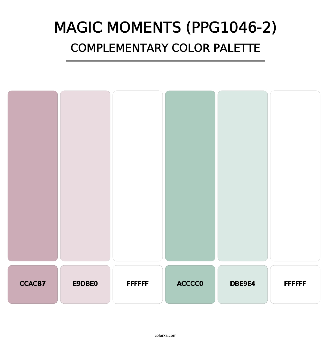 Magic Moments (PPG1046-2) - Complementary Color Palette