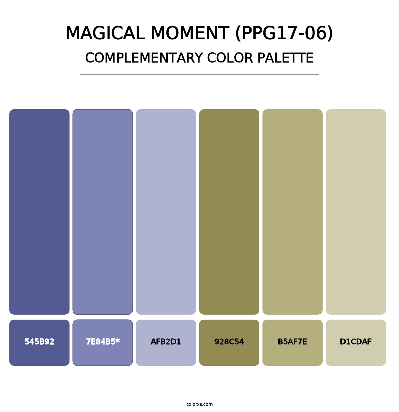 Magical Moment (PPG17-06) - Complementary Color Palette
