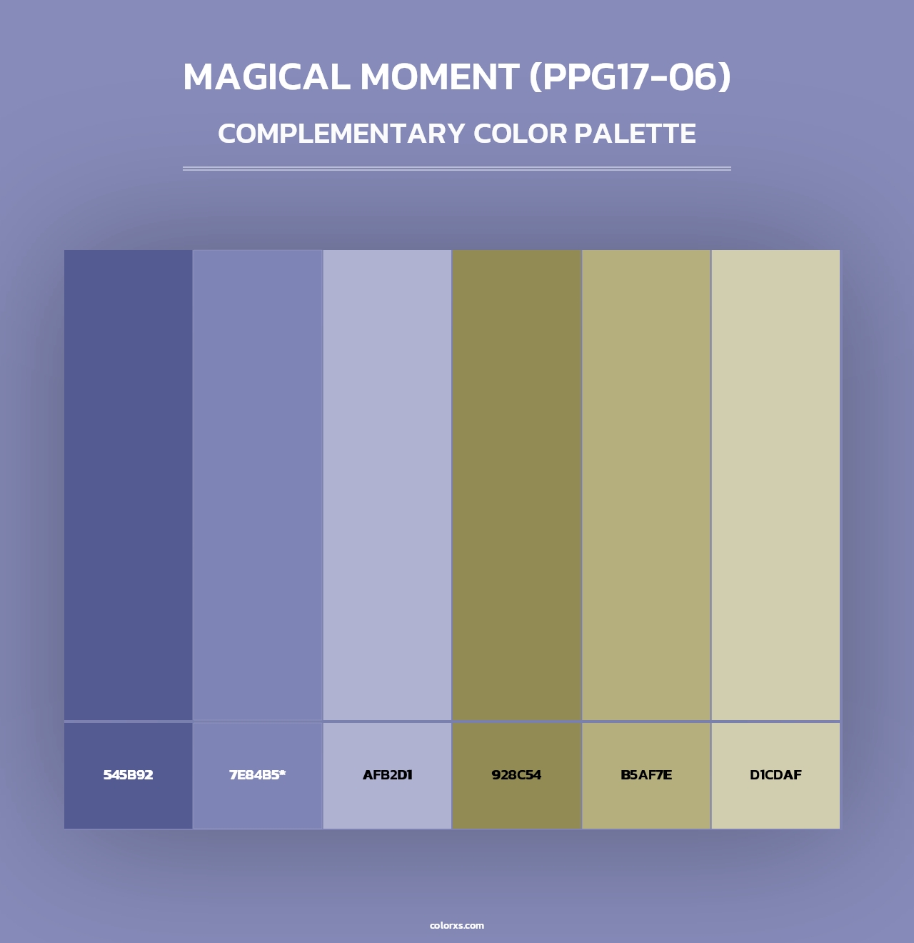 Magical Moment (PPG17-06) - Complementary Color Palette