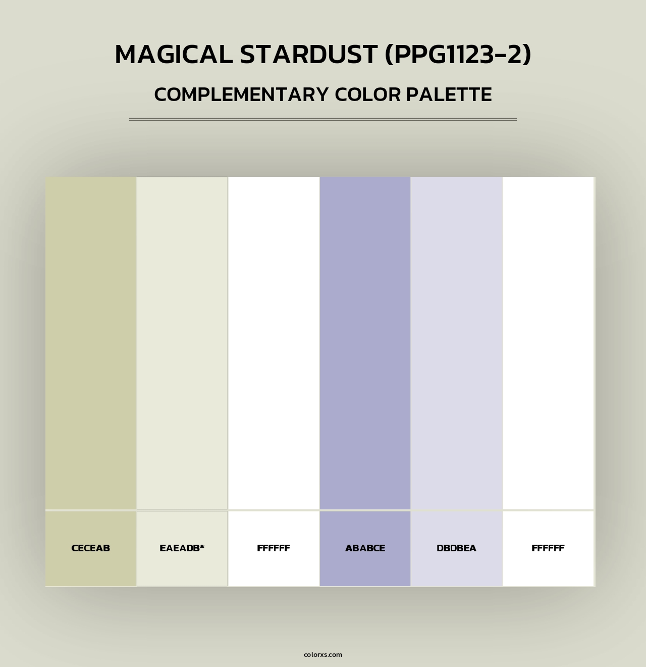 Magical Stardust (PPG1123-2) - Complementary Color Palette