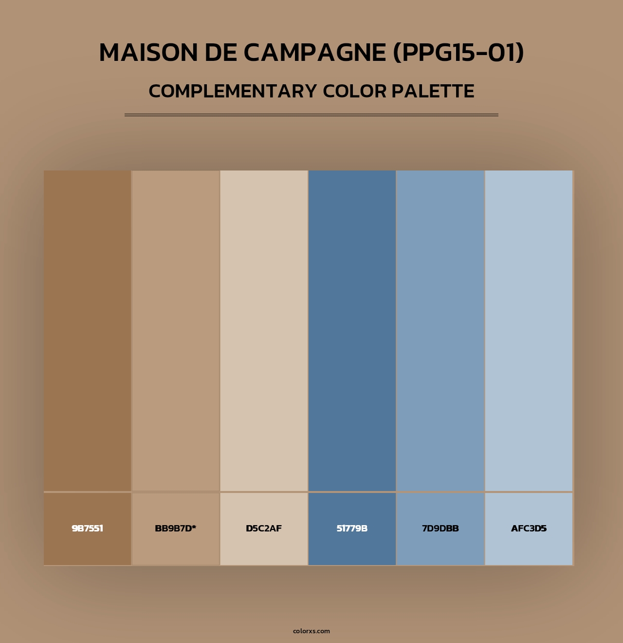 Maison De Campagne (PPG15-01) - Complementary Color Palette