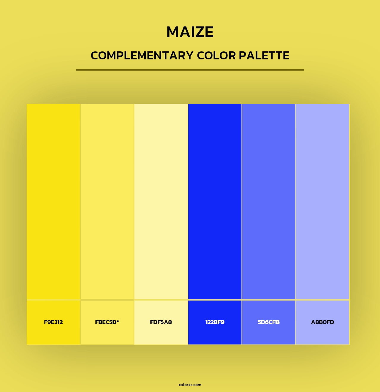 Maize - Complementary Color Palette