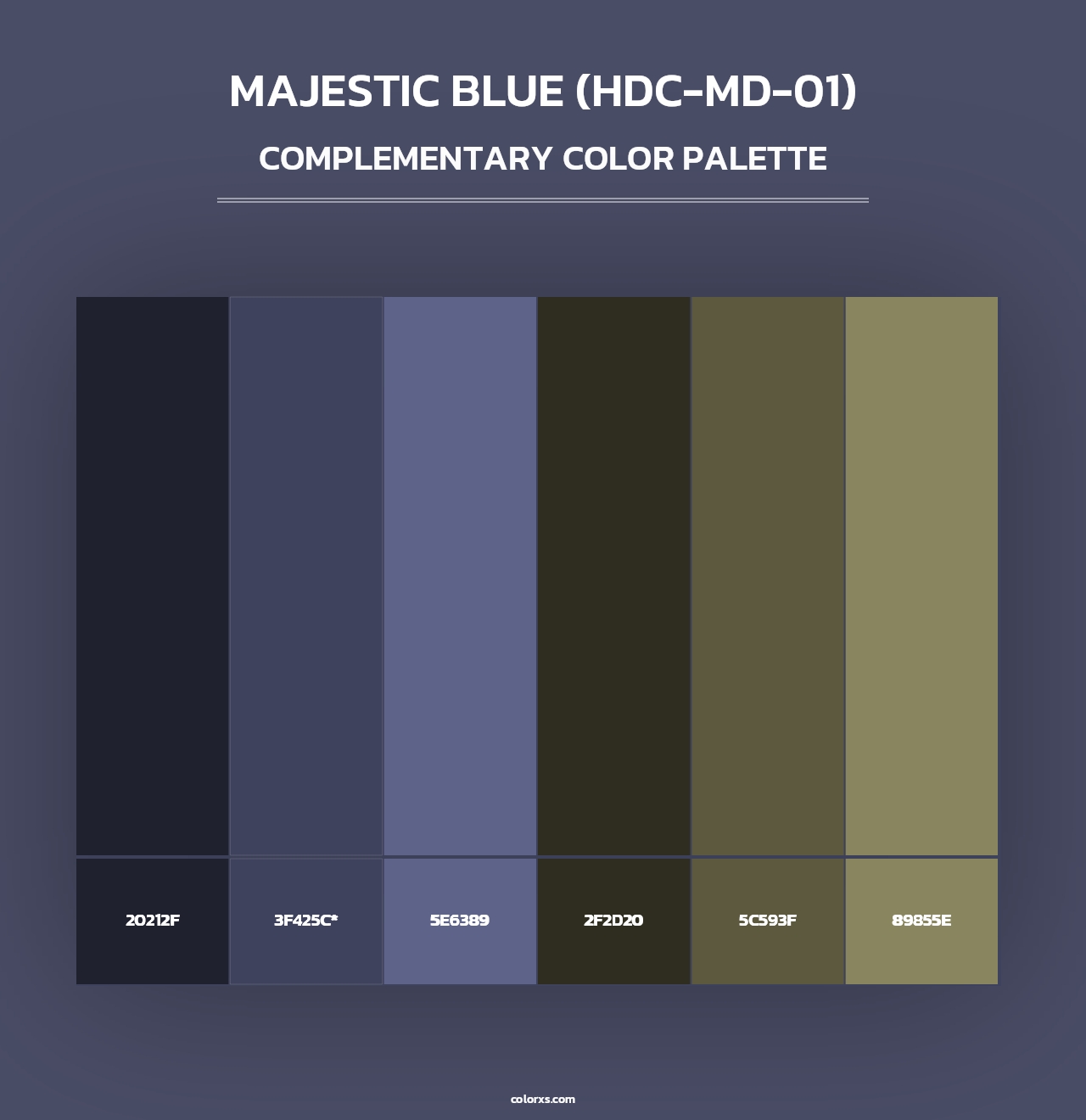 Majestic Blue (HDC-MD-01) - Complementary Color Palette
