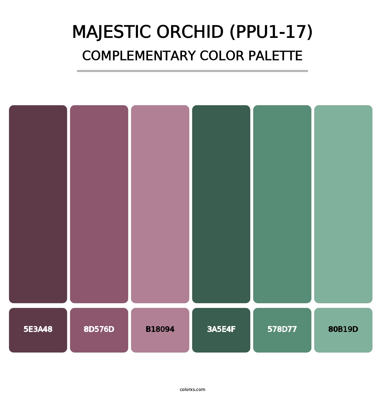 Majestic Orchid (PPU1-17) - Complementary Color Palette