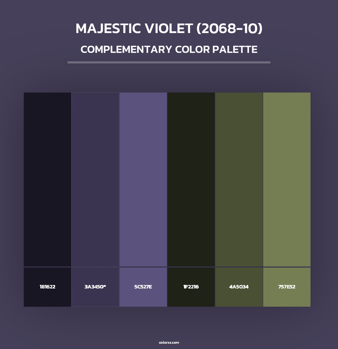 Majestic Violet (2068-10) - Complementary Color Palette