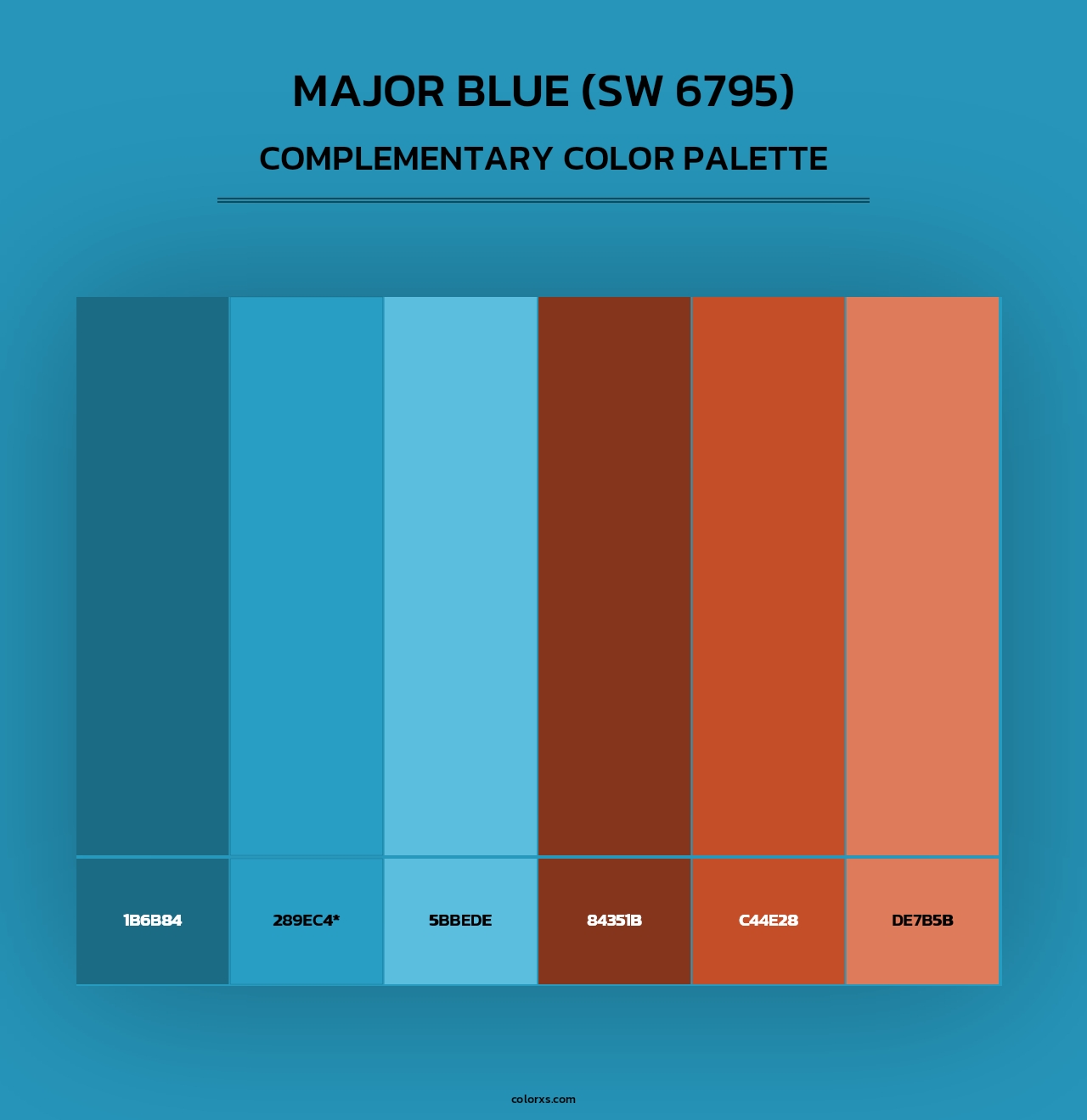 Major Blue (SW 6795) - Complementary Color Palette