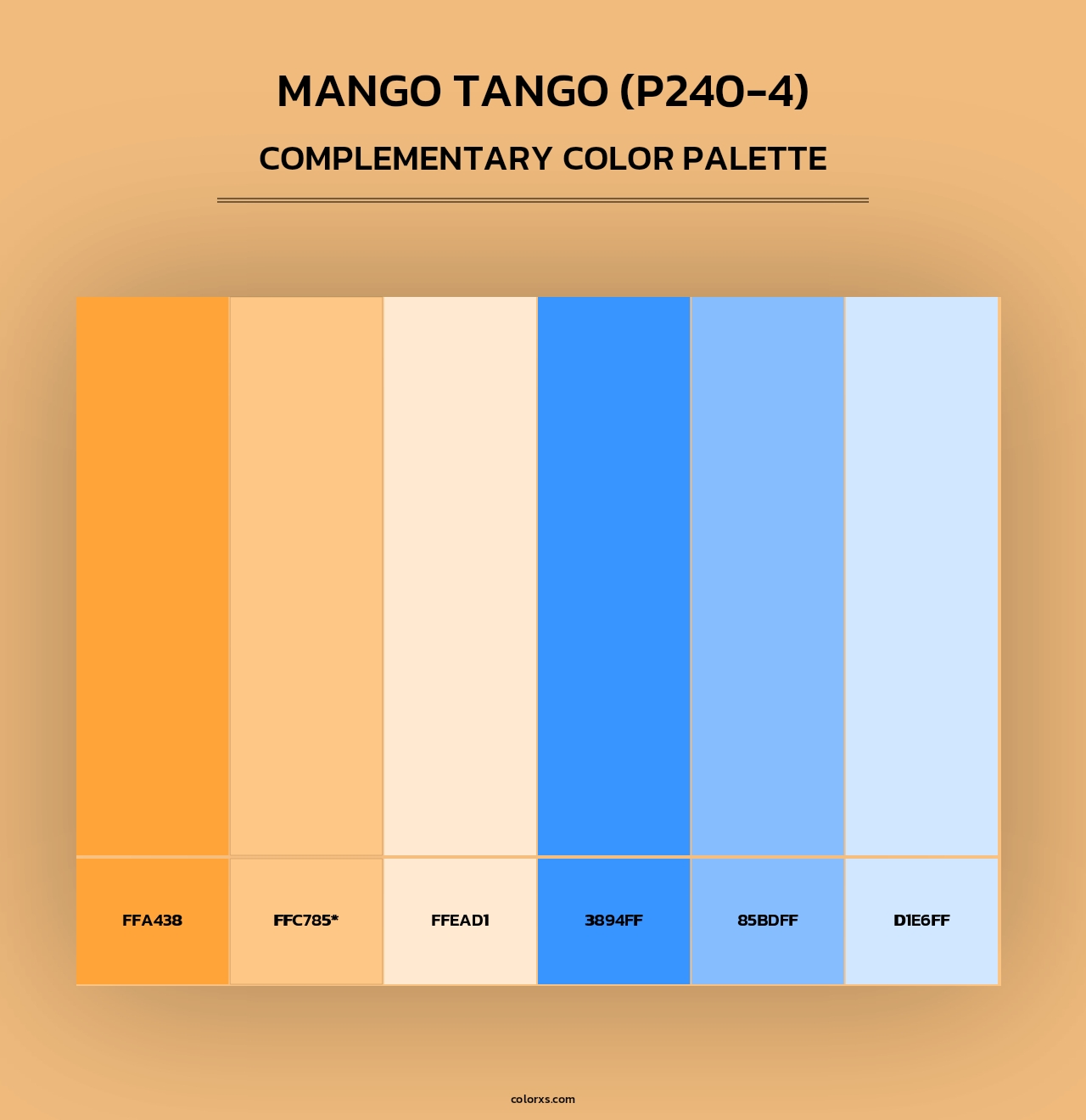 Mango Tango (P240-4) - Complementary Color Palette