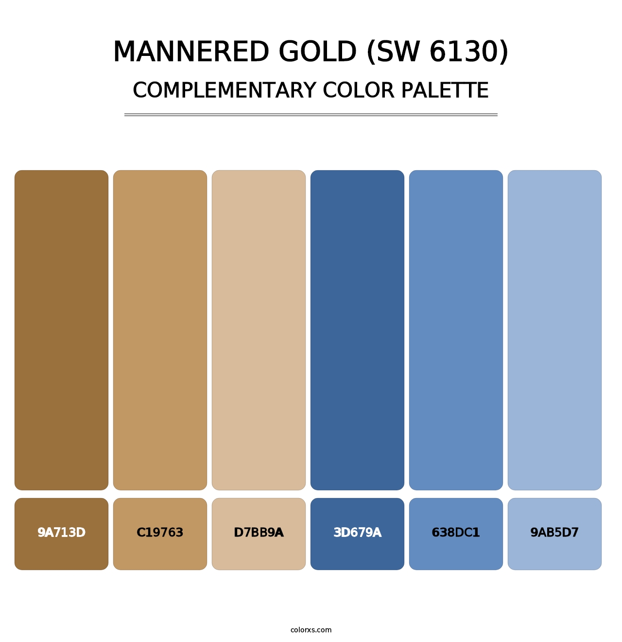 Mannered Gold (SW 6130) - Complementary Color Palette