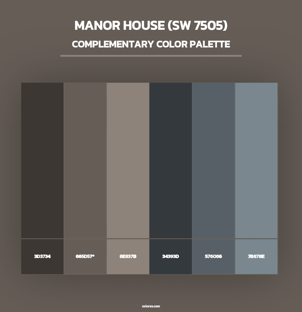 Manor House (SW 7505) - Complementary Color Palette