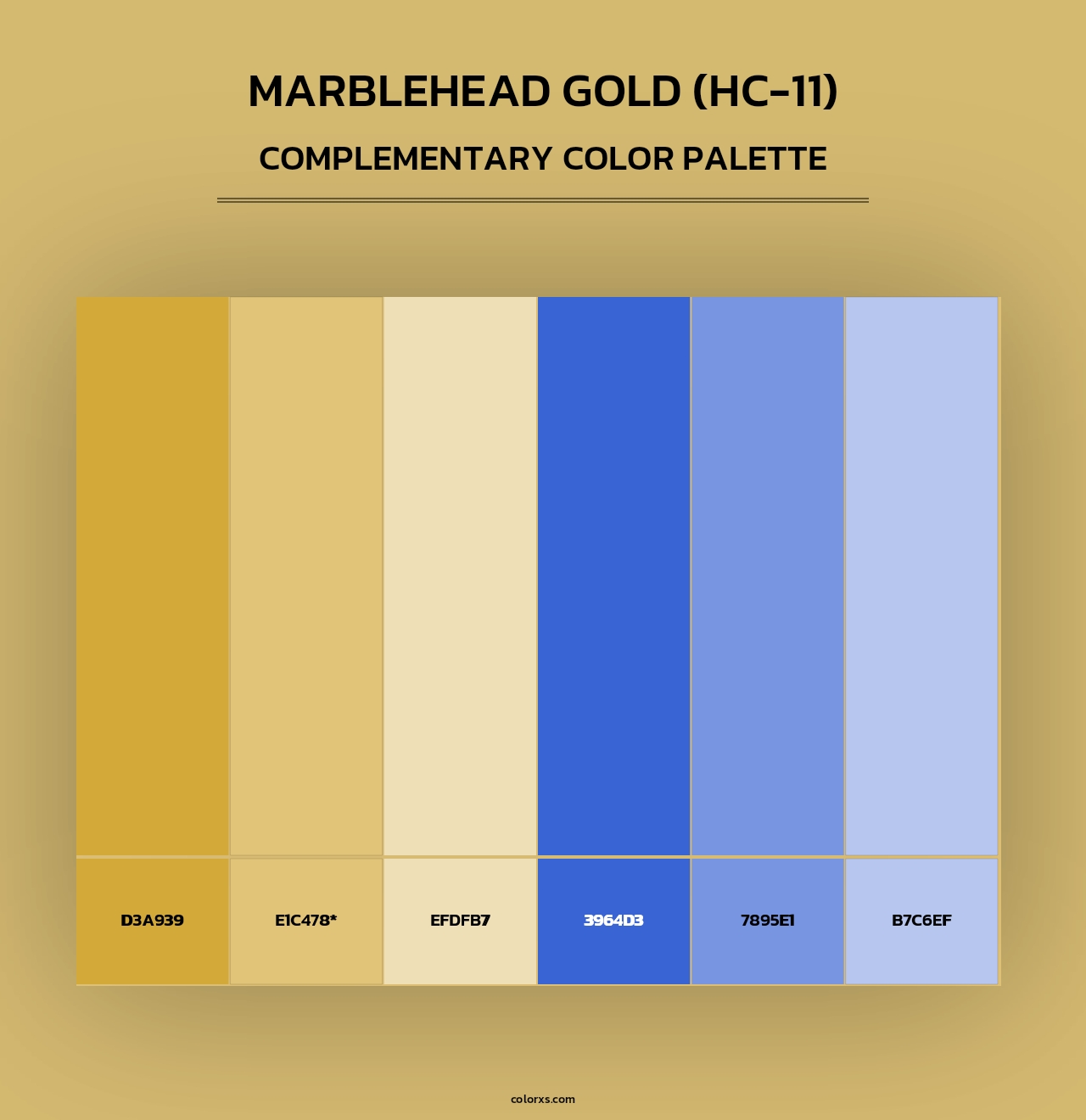Marblehead Gold (HC-11) - Complementary Color Palette
