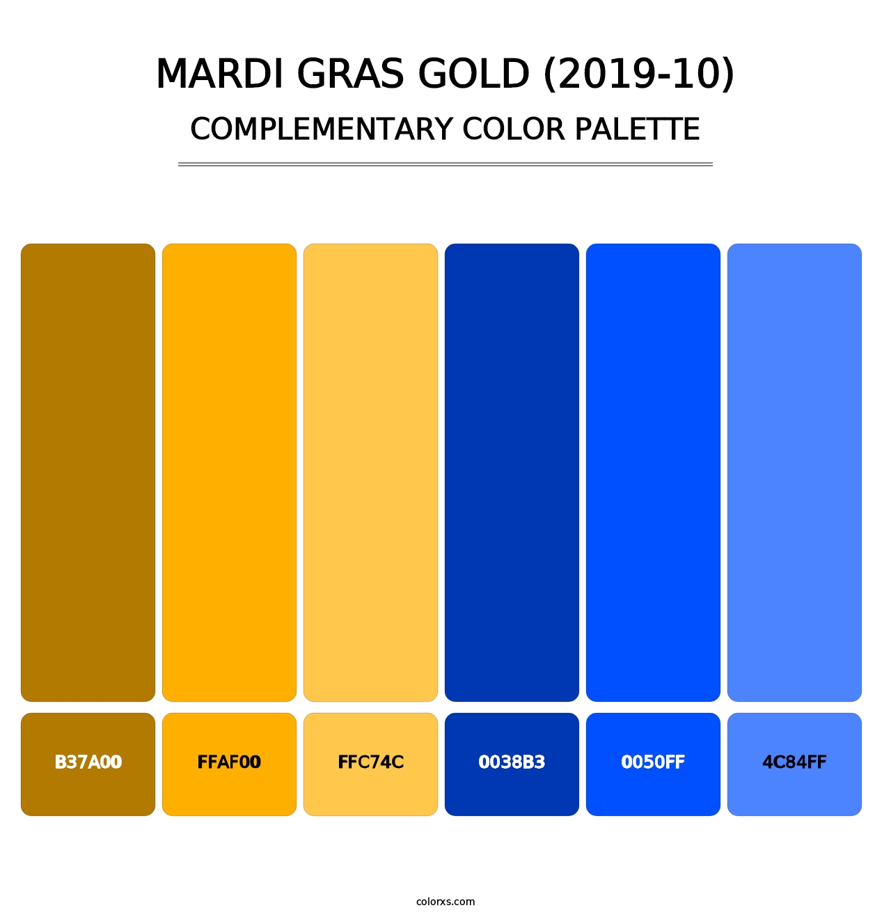 Mardi Gras Gold (2019-10) - Complementary Color Palette