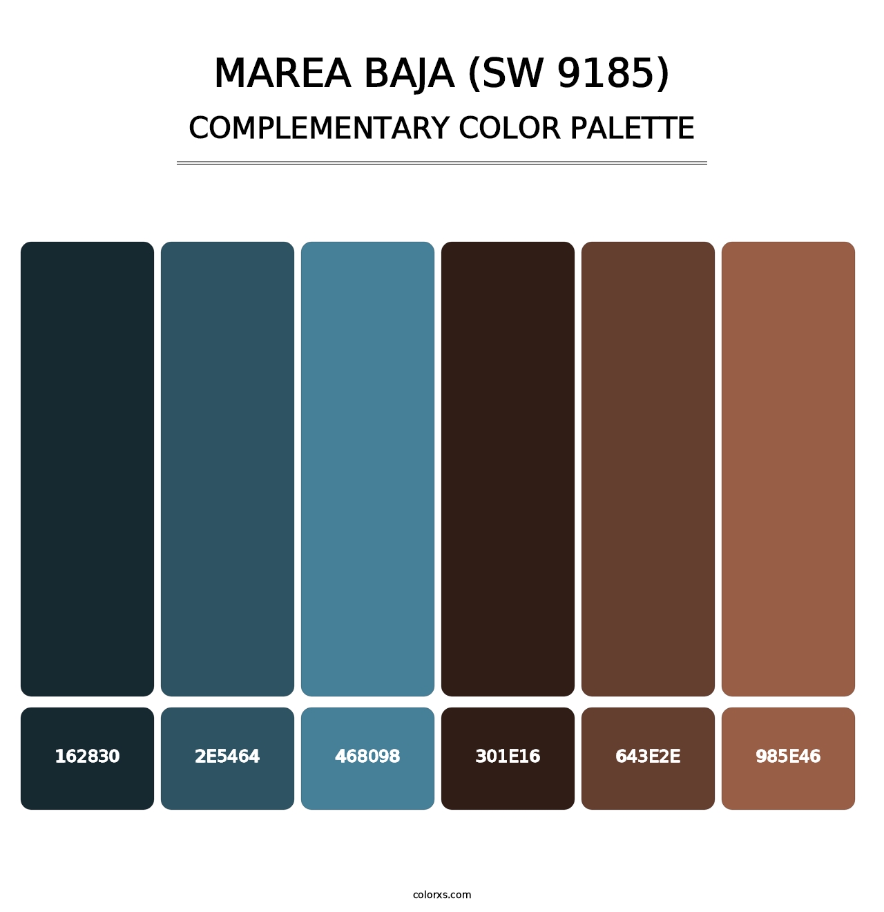 Marea Baja (SW 9185) - Complementary Color Palette