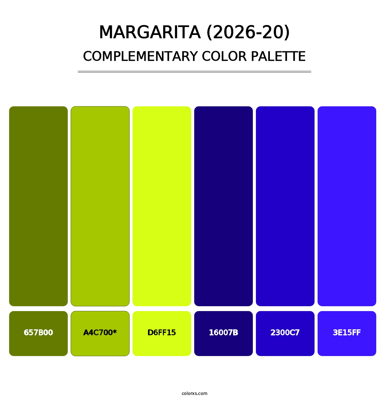 Margarita (2026-20) - Complementary Color Palette