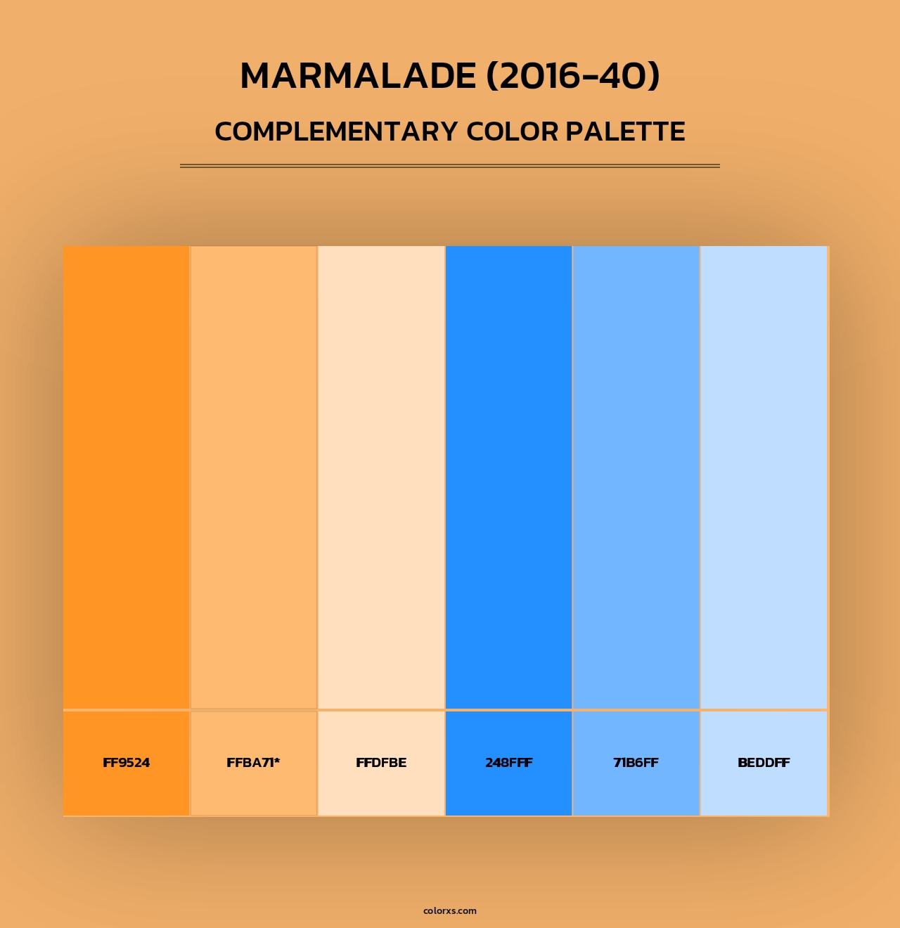 Marmalade (2016-40) - Complementary Color Palette