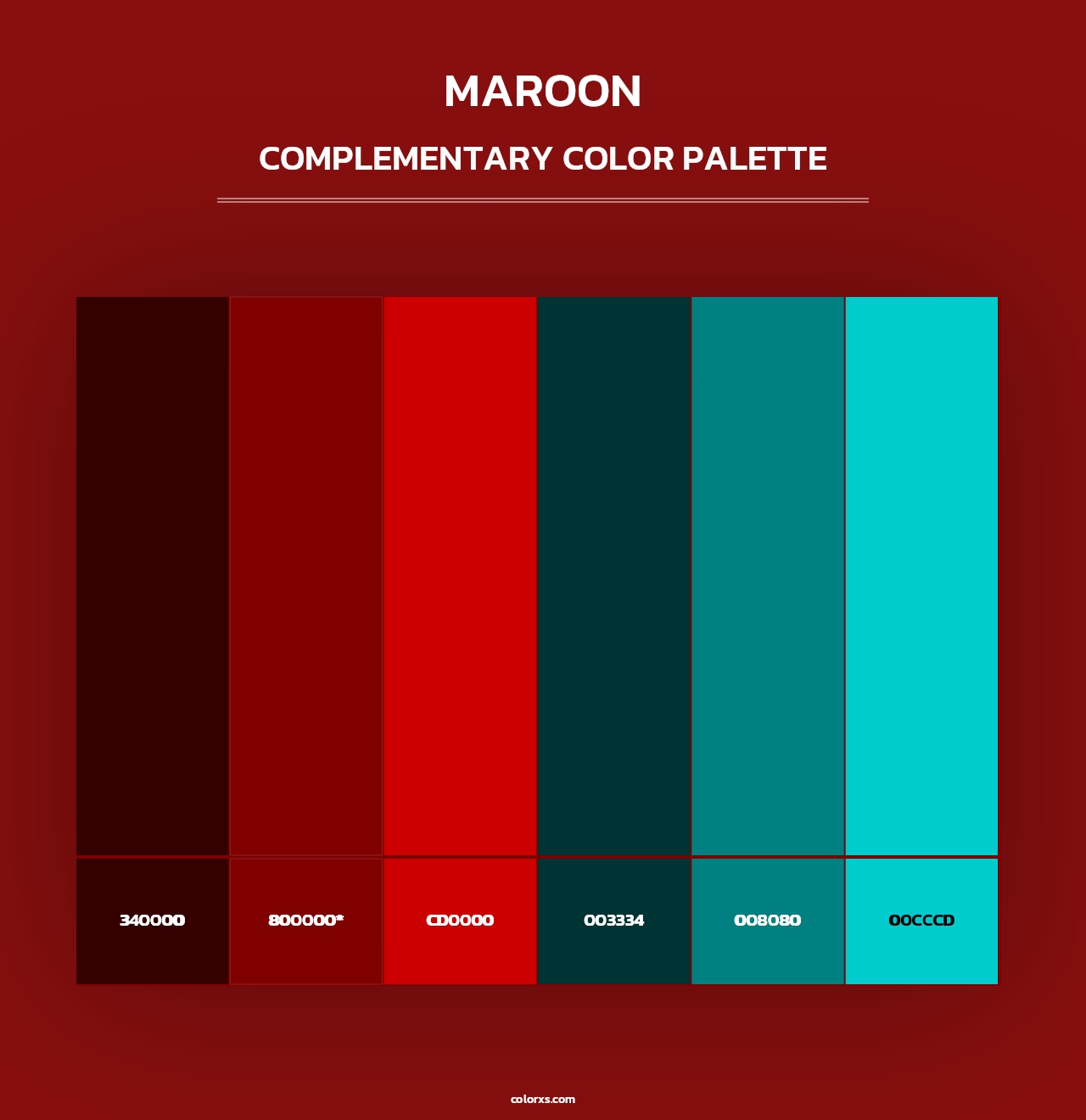 Maroon - Complementary Color Palette