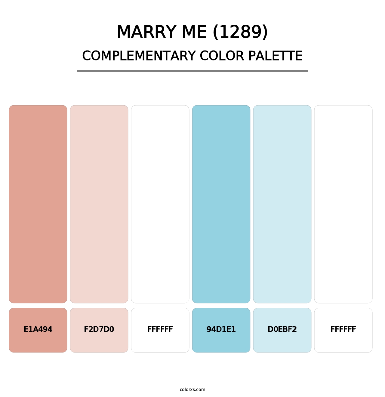 Marry Me (1289) - Complementary Color Palette