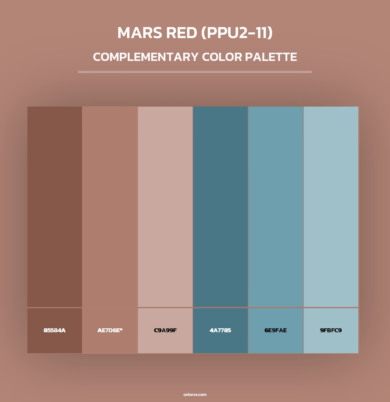 Mars Red (PPU2-11) - Complementary Color Palette