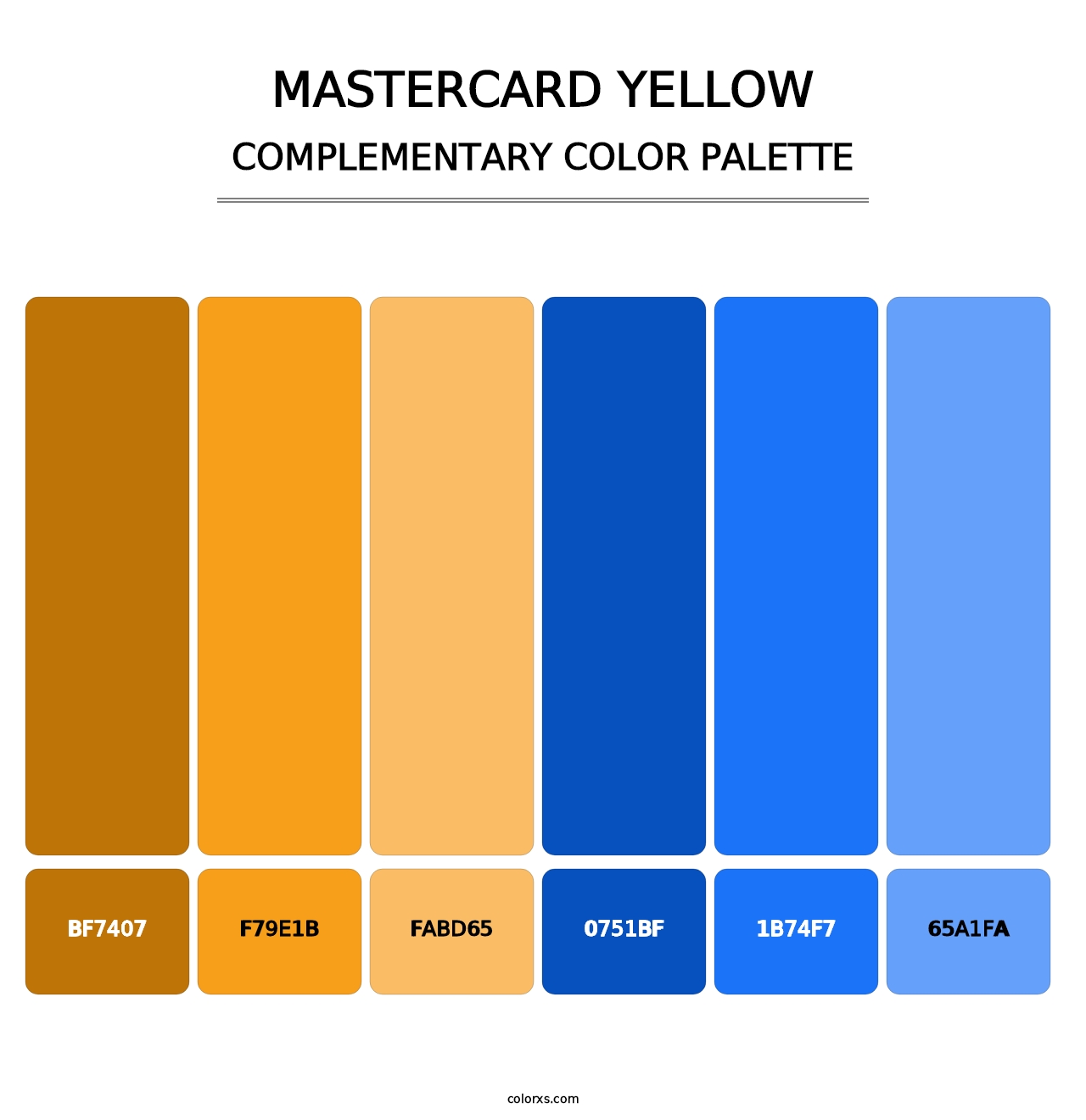 Mastercard Yellow - Complementary Color Palette