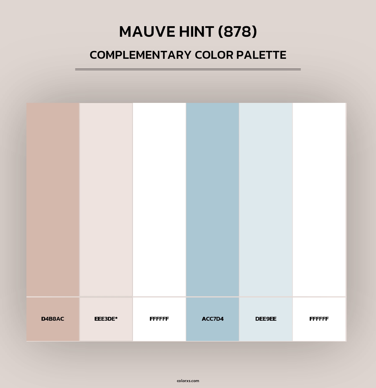 Mauve Hint (878) - Complementary Color Palette