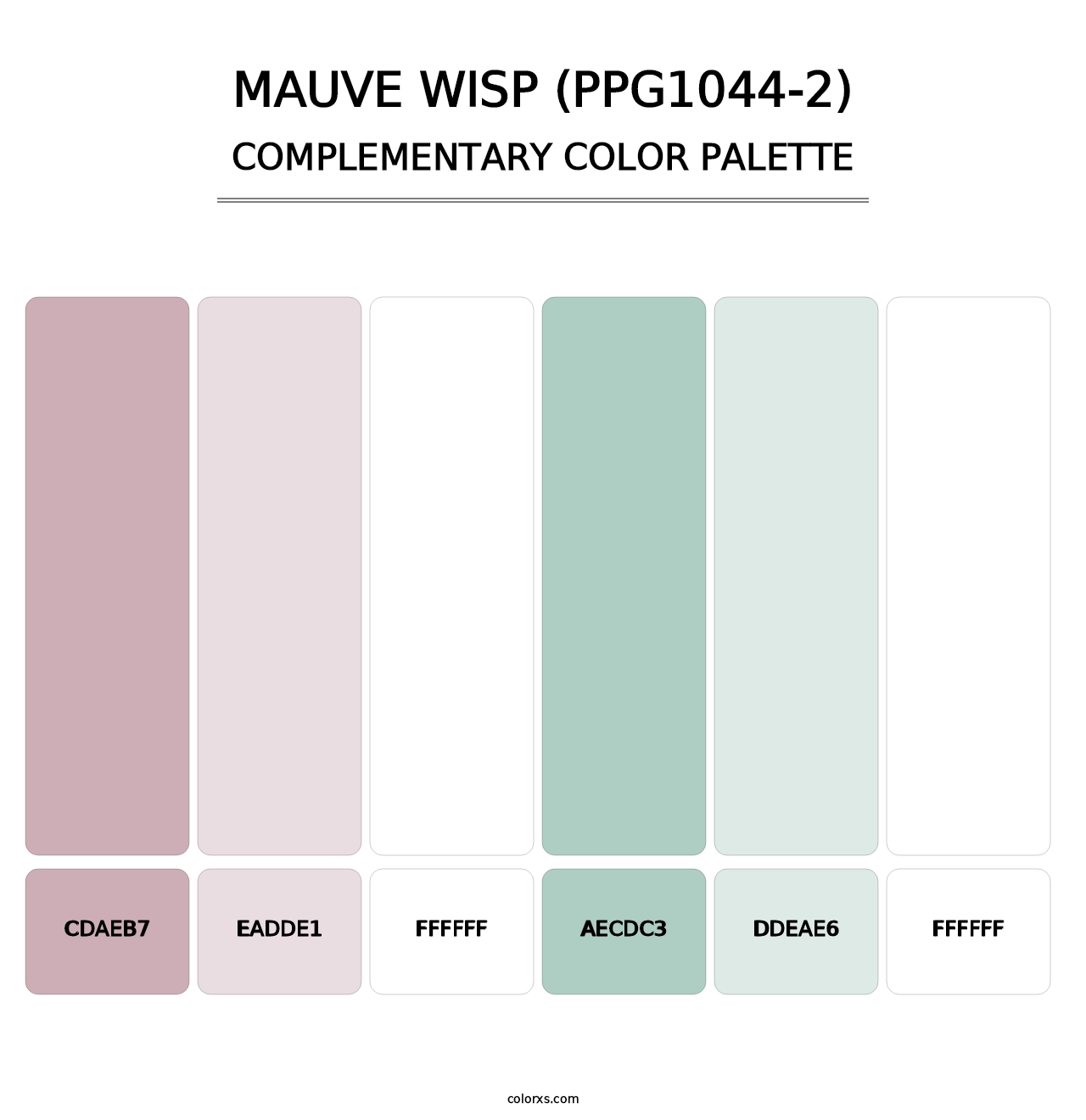 Mauve Wisp (PPG1044-2) - Complementary Color Palette