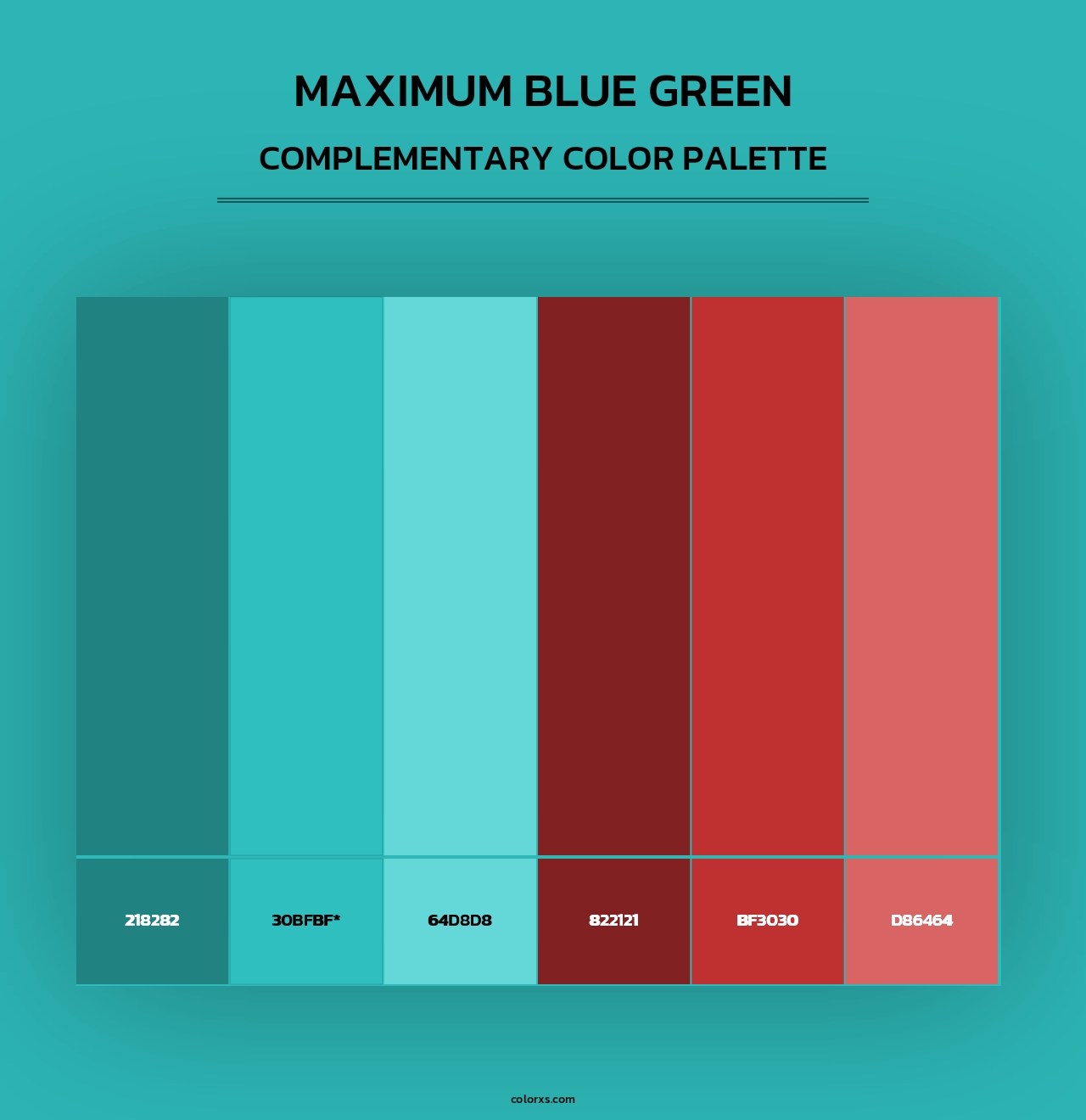 Maximum Blue Green - Complementary Color Palette