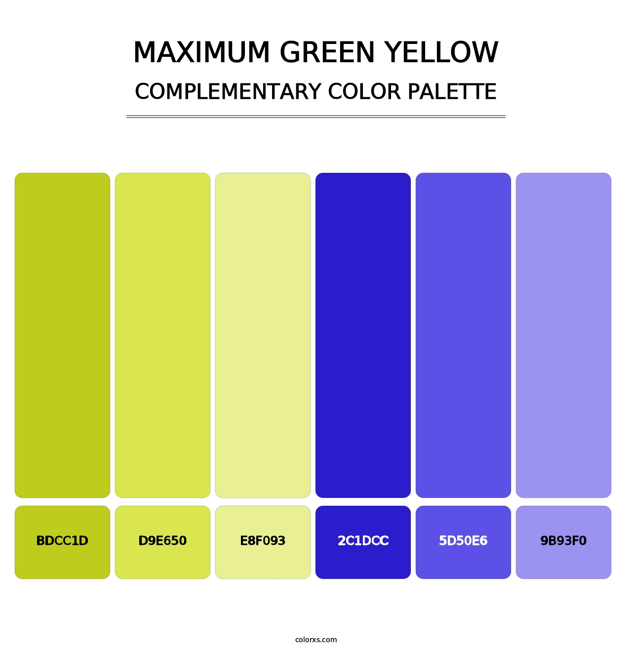 Maximum Green Yellow - Complementary Color Palette