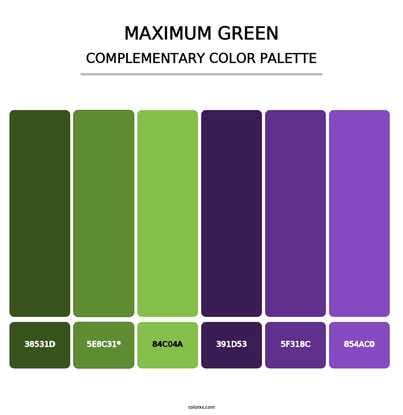 Maximum Green - Complementary Color Palette
