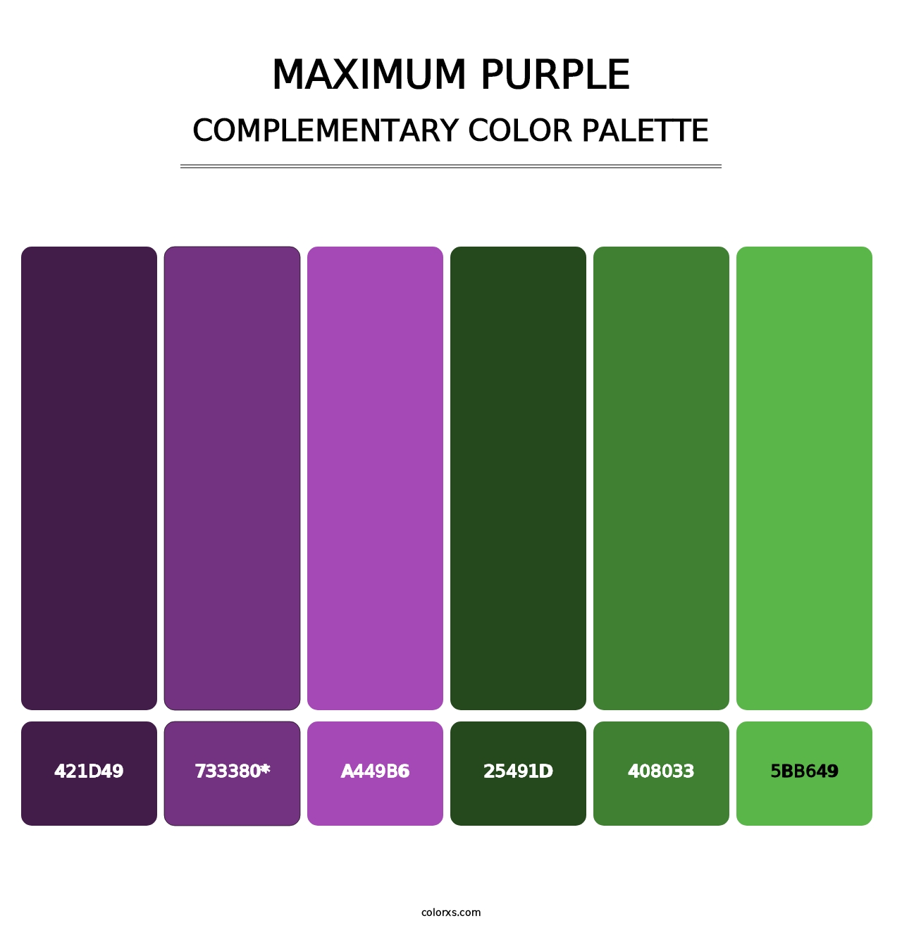 Maximum Purple - Complementary Color Palette
