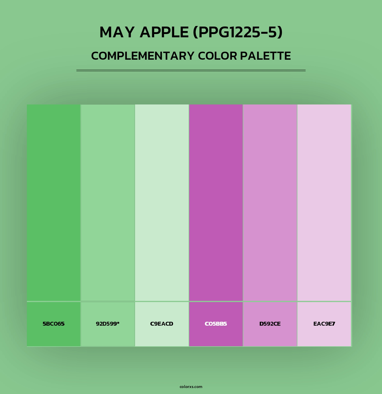 May Apple (PPG1225-5) - Complementary Color Palette