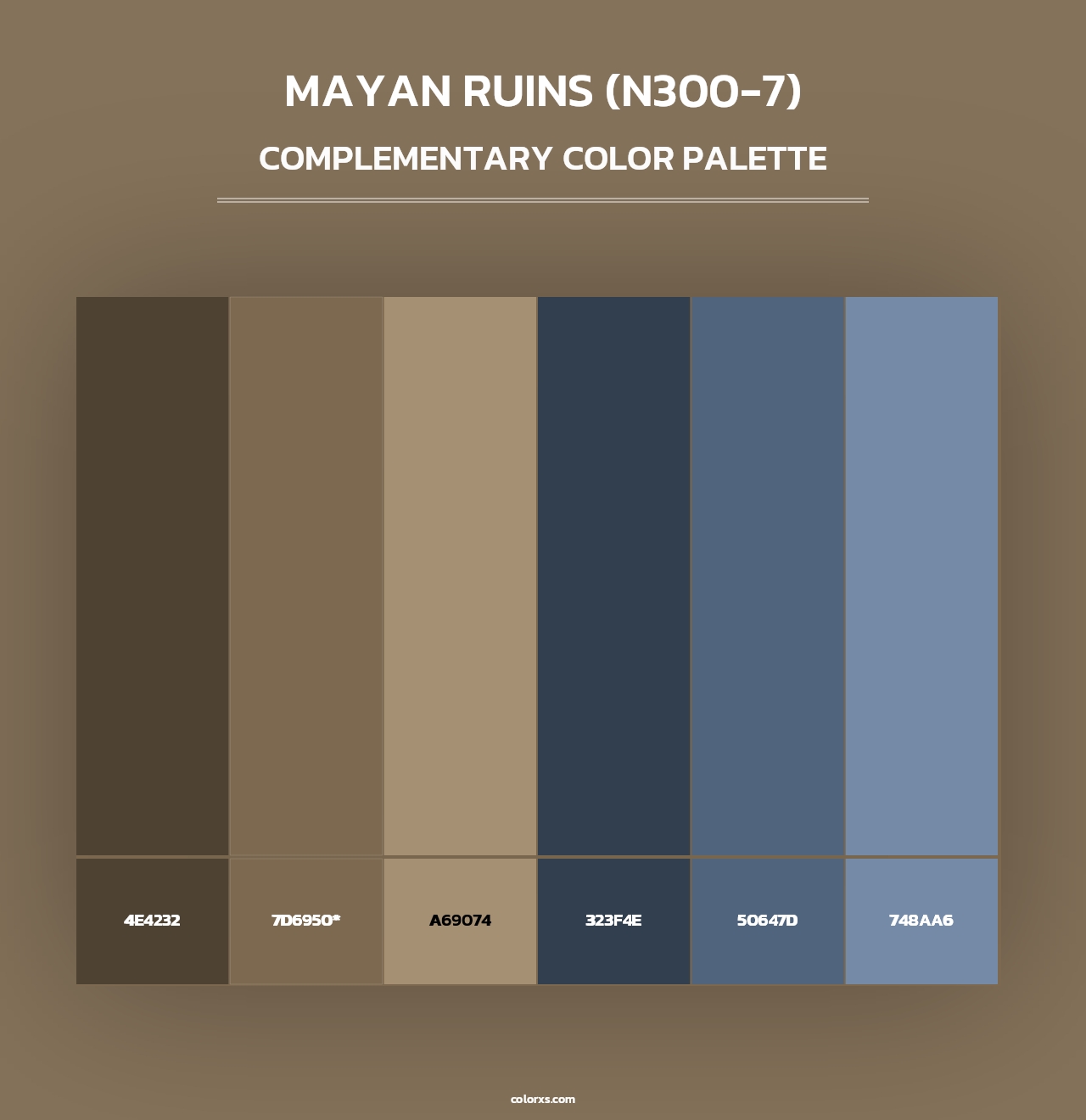 Mayan Ruins (N300-7) - Complementary Color Palette