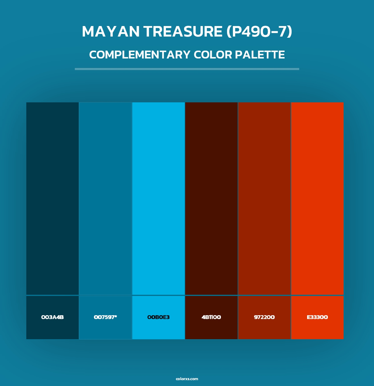 Mayan Treasure (P490-7) - Complementary Color Palette