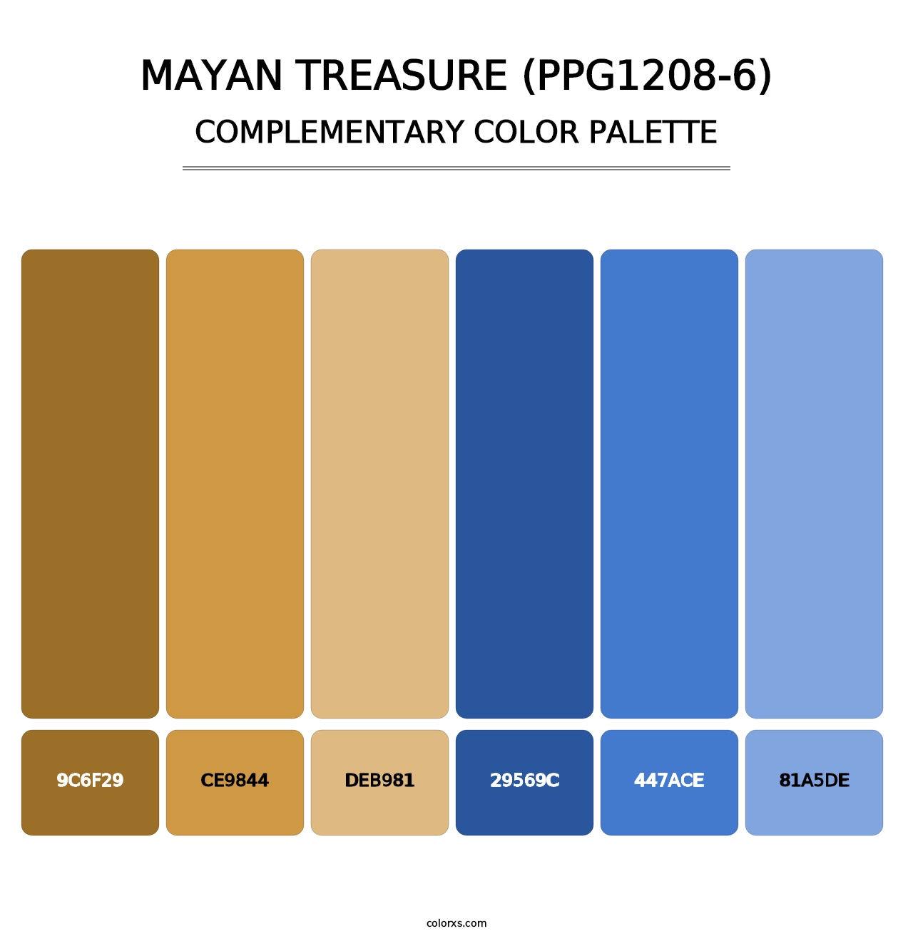 Mayan Treasure (PPG1208-6) - Complementary Color Palette