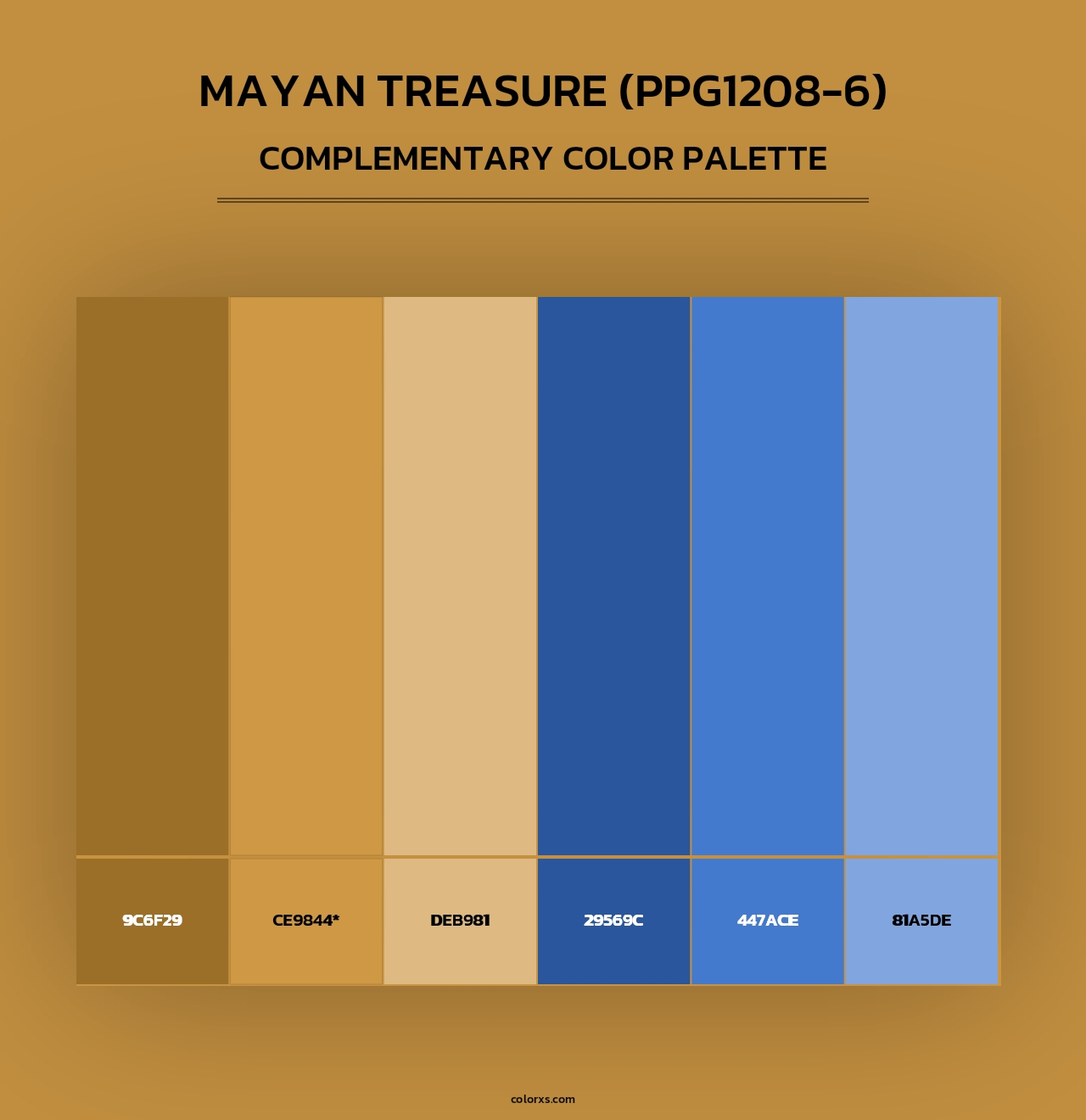 Mayan Treasure (PPG1208-6) - Complementary Color Palette