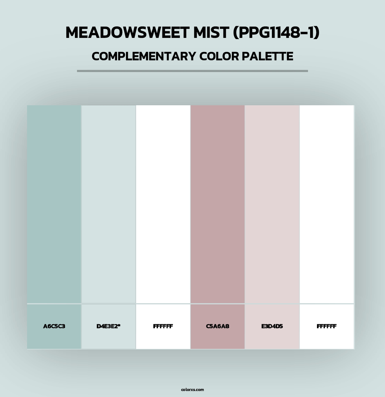 Meadowsweet Mist (PPG1148-1) - Complementary Color Palette